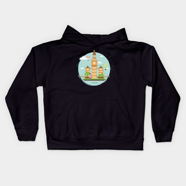 London Kids Hoodie by DrDesign